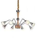 Люстра подвесная Natura 072.8 Led Lucia Tucci белая на 8 ламп, основание коричневое хром бежевое в стиле современный Люстра подвесная Natura 072.8 Led Lucia Tucci белая на 8 ламп, основание коричневое хром бежевое в стиле современный